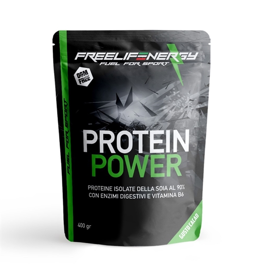 Protein Power Cacao - Proteine isolate della soia al 90% - 400 gr